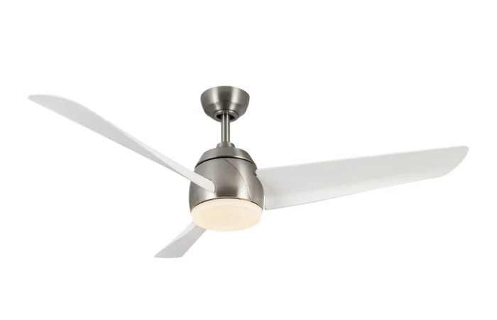Kuzco CF91954-BN/WH Thalia 54-in Brushed Nickel/Matte White LED Ceiling Fan - Atlantic Lighting