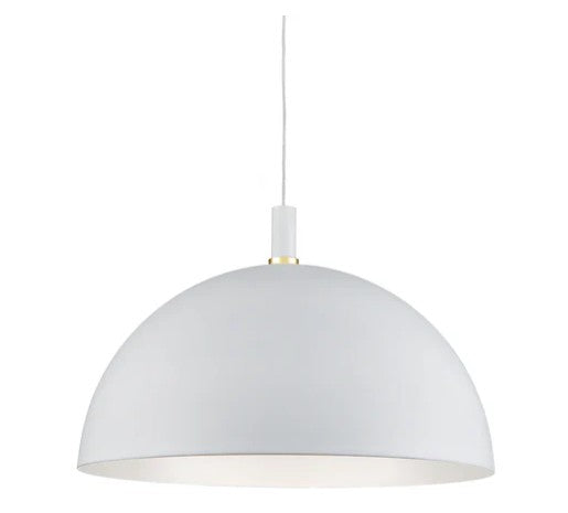 Kuzco 492332-WH/GD Archibald 32-in White With Gold Detail 1 Light Pendant - Atlantic Lighting