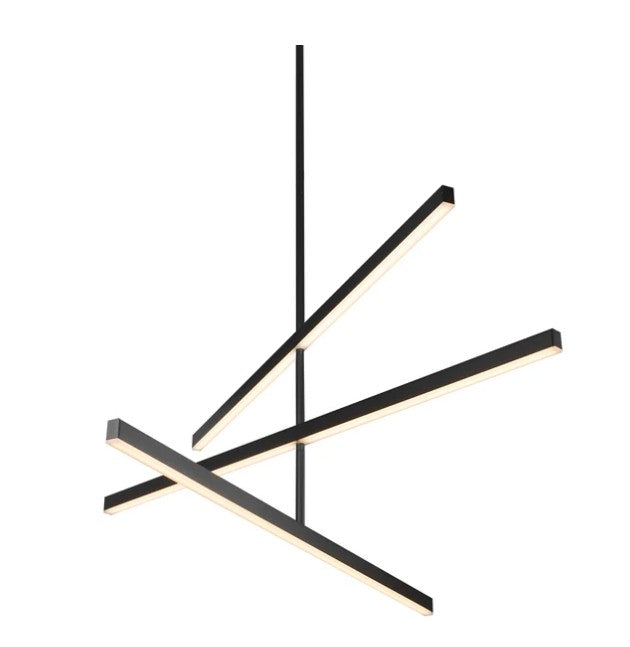 Kuzco CH10345-BK Vega 45-in Black LED Chandeliers - Atlantic Lighting