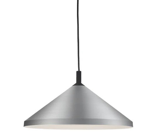 Kuzco 493126-BN/BK Dorothy 26-in Brushed Nickel With Black Detail 1 Light Pendant - Atlantic Lighting