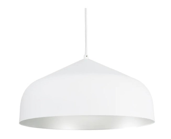 Kuzco 49117-WH/SV Helena 17-in White/Silver 1 Light Pendant - Atlantic Lighting