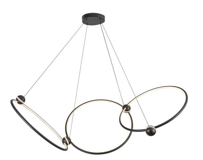 Kuzco CH17703-BK Isho 3 Head Black LED Chandelier - Atlantic Lighting