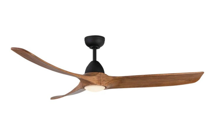 Kuzco CF97860-MB/NW Baylor 60-in Matte Black/Natural Wood LED Ceiling Fan - Atlantic Lighting