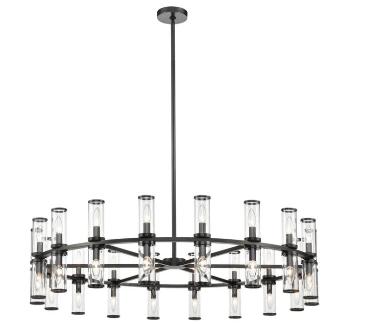 Kuzco CH309036UBCG Revolve Clear Glass/Urban Bronze 36 Lights Chandeliers - Atlantic Lighting