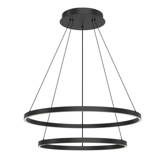 Kuzco CH87232-BK Cerchio 32-in Black LED Chandeliers - Atlantic Lighting