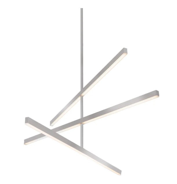 Kuzco CH10345-BN Vega 45-in Brushed Nickel LED Chandeliers - Atlantic Lighting