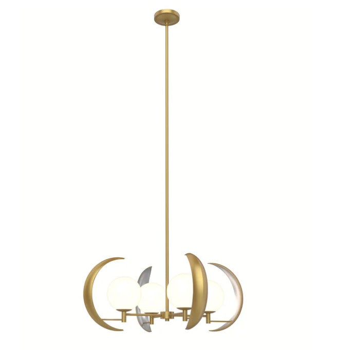 Kuzco CH351204VB Celeste Vintage Brass 4 Lights Chandeliers - Atlantic Lighting