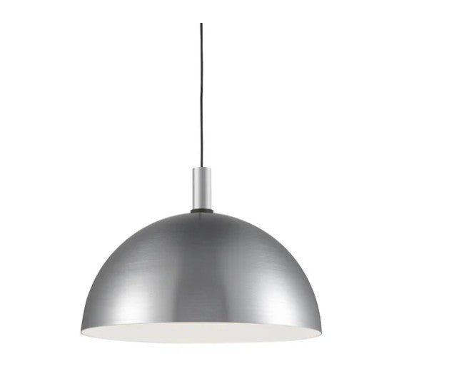 Kuzco 492324-BN/BK Archibald 24-in Brushed Nickel With Black Detail 1 Light Pendant - Atlantic Lighting