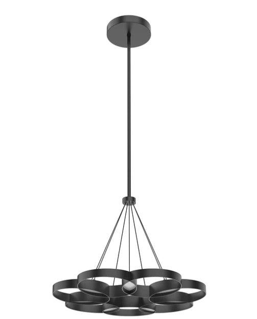 Kuzco CH90826-BK Maestro 26-in Black LED Chandeliers - Atlantic Lighting