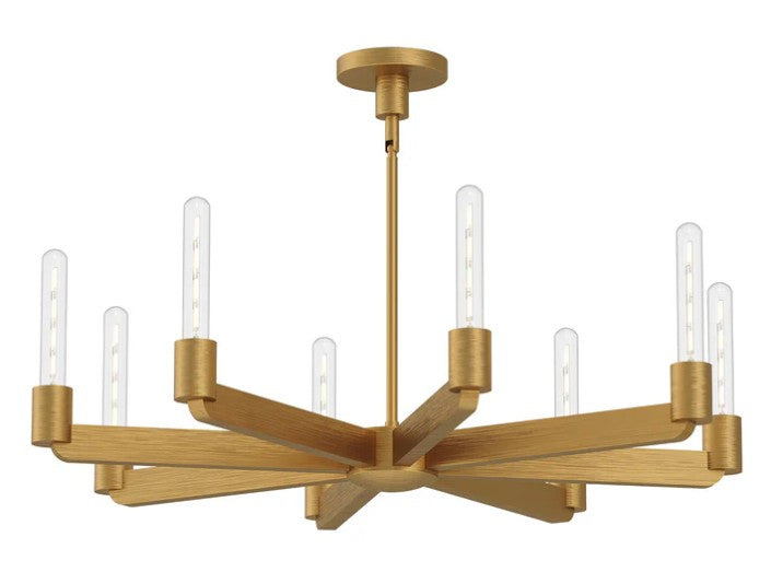 Kuzco CH607232AG Claire 32-in Aged Gold 8 Lights Chandeliers - Atlantic Lighting