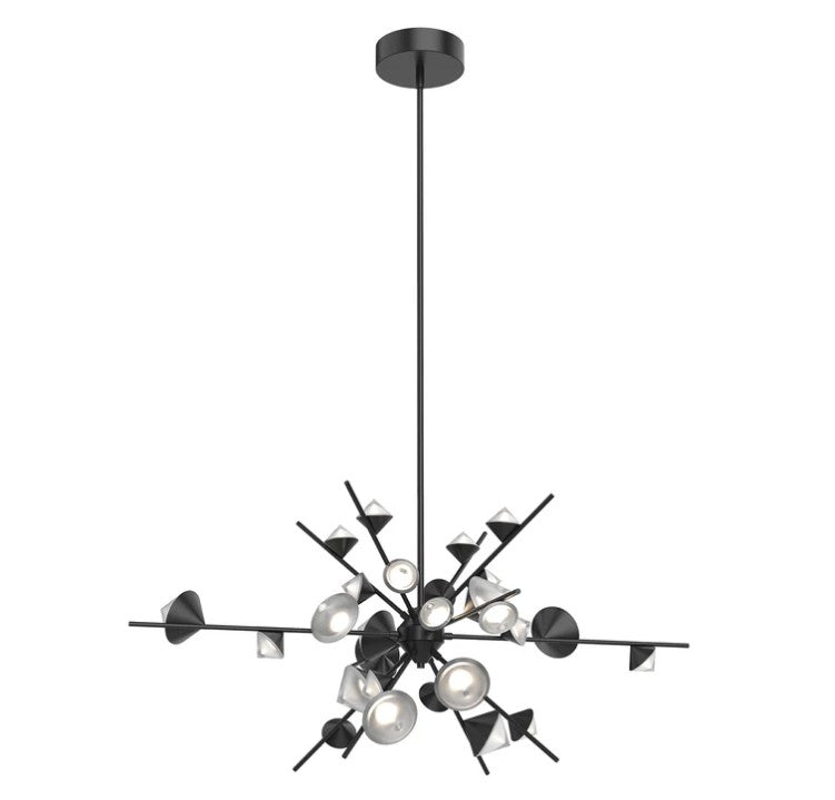 Kuzco CH50848-BK Geode 48-in Black LED Chandeliers - Atlantic Lighting