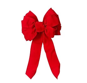 Seasonal Source - BOW-1018-W - 10" x 18" Red Velvet Deluxe
