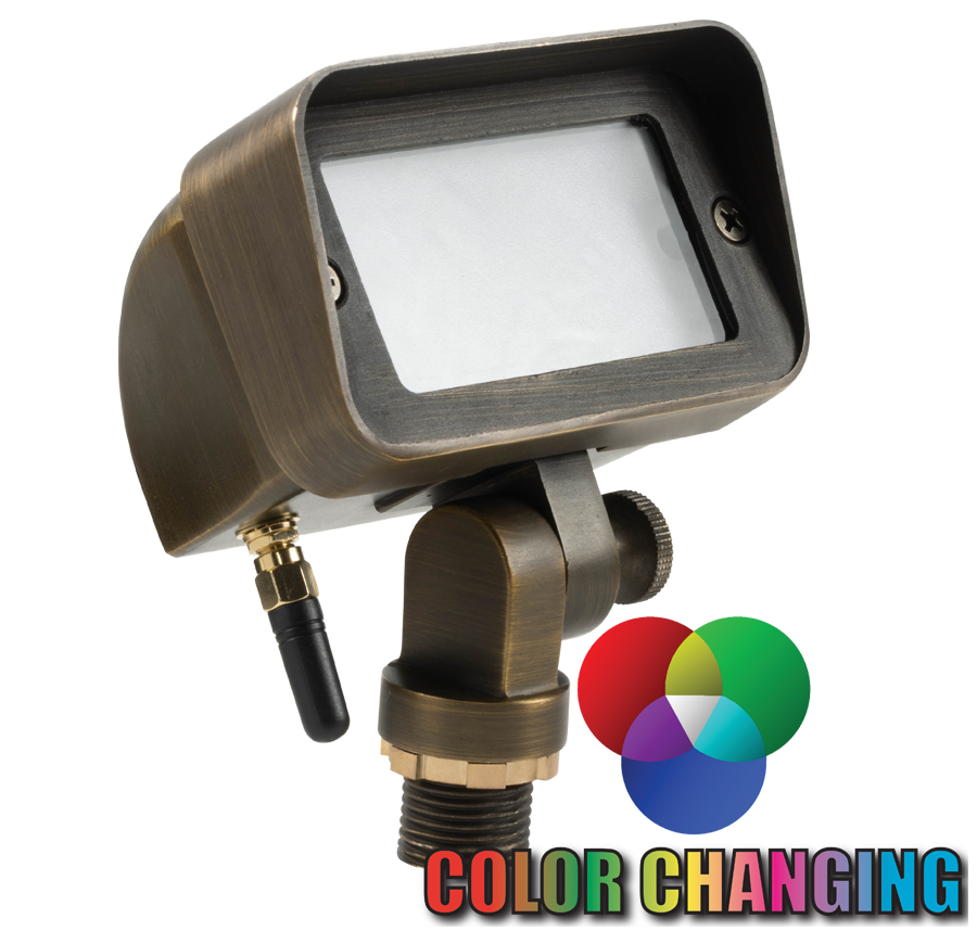Corona CL-400-BT rectangular flood-light head with frosted lens and adjustable knuckle