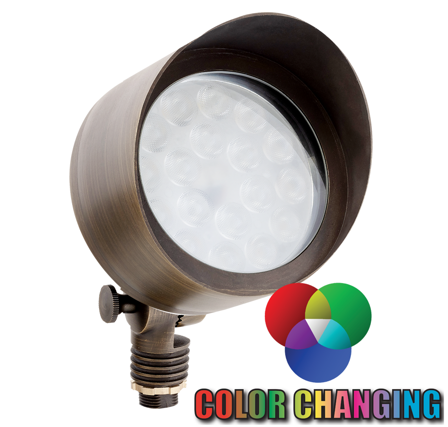 Corona CL-410-BT bronze directional flood-light head with round multi-optic lens