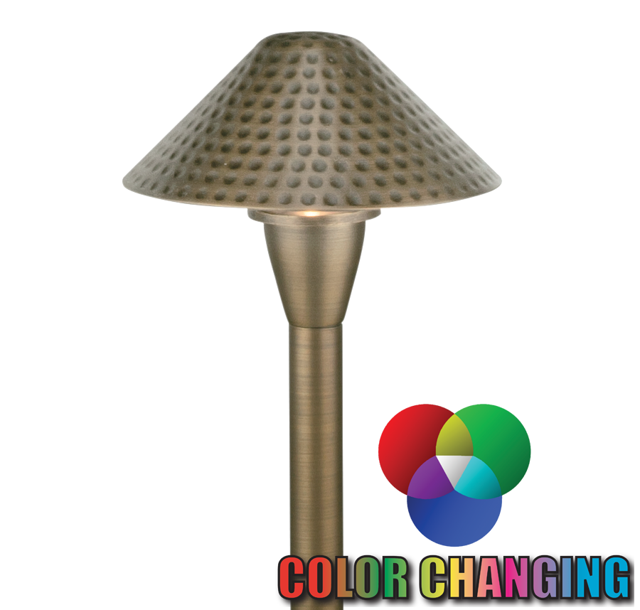Corona CL-651-BT Antique Bronze dimpled cone shade and stem detail
