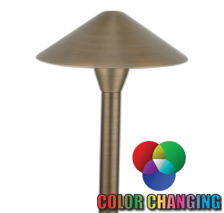 Corona CL-654-BT Antique Bronze broad cone shade and stem detail