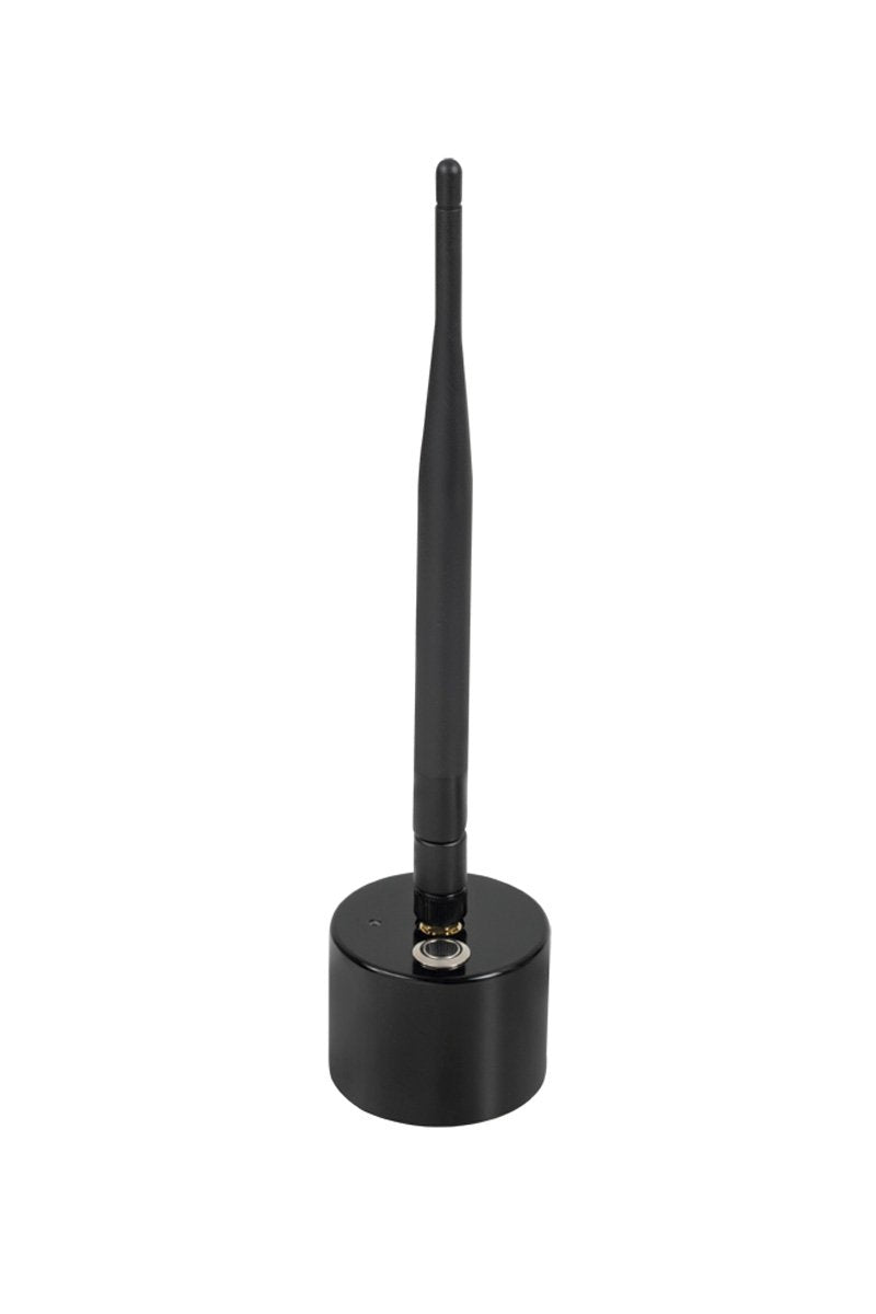Corona CX-BTE black range extender with upright antenna and round base