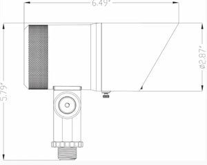 Lumien Black Aluminum Spot Light, 15 Watts, Standard Dimming, 10-15V, 1200 Lumens, 3000K, w/  40 Degree Beam Spread Lens & Hex Louver