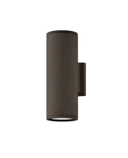 Hinkley 13594AZ-LL Coastal Elements Silo LED 12 inch Architectural Bronze Outdoor Wall Mount Lantern, Up/Down Light - Atlantic Lighting