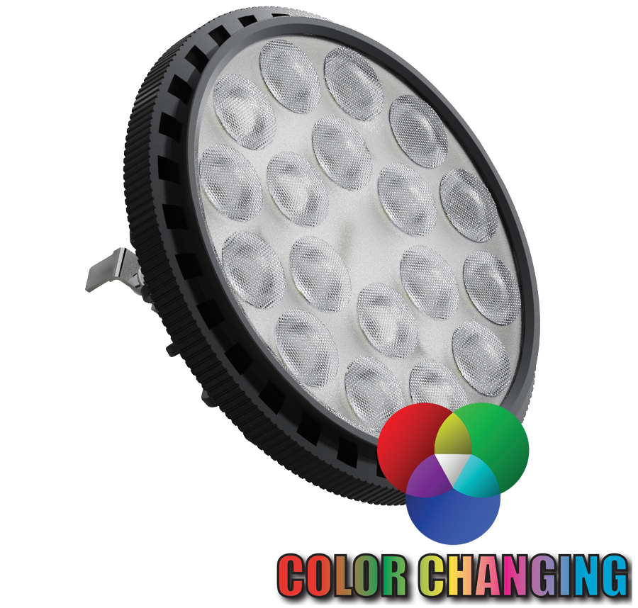 Corona L-ED36-15W-BT round black PAR36 lamp with multiple optics