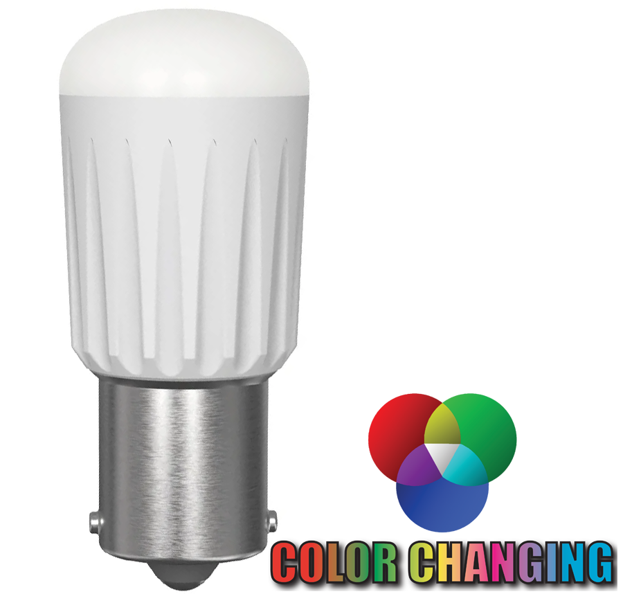 Corona L-EDBA-3W-BT white lamp with domed lens and metal bayonet base