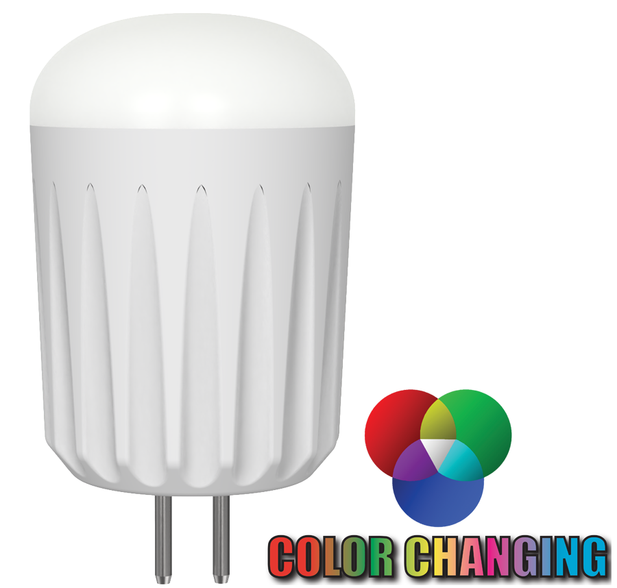 Corona L-EDT3-3W-BT white ceramic lamp with domed lens and two pins
