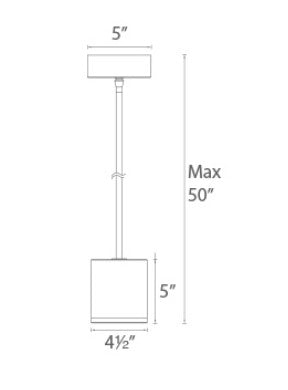WAC PD-W2605-BZ Tube Pendant Downlight Ceiling Mount 3000K BRONZE - Atlantic Lighting