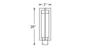 WAC Chamber Post Mount 3000K Bronze PM-W48620-BZ