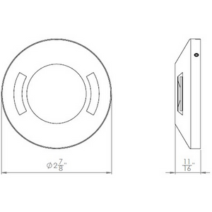 2? Surface Mount Round Bi-Directional line drawing