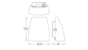 WAC Endurance Fin Wallpack Luminaire LED135 120V-227V Architectural Bronze WP-LED135-30-ABZ