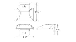 WAC Endurance Hawk Wallpack Luminaire LED227 120-277V Architectural Bronze WP-LED227-30-ABZ