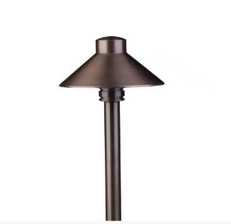 Lumien A1B1-A Brass Path Light, Drop In, 18" Riser with Cap - Atlantic Lighting