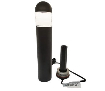 Lumien A2A2-BZ Area, Modular, Aluminum - Bronze, Rounded Top Bollard (M4A1 Module Not Included), 10-15V - Atlantic Lighting