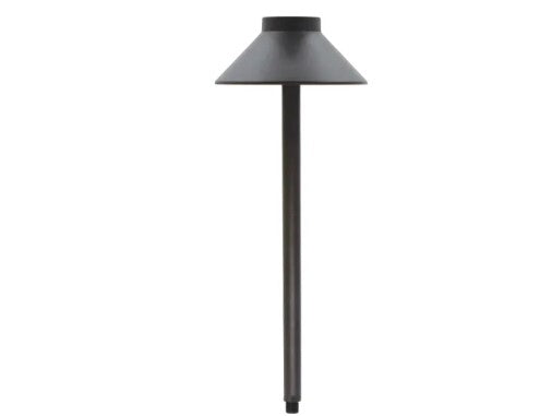 Lumien A5A4-4W-30K-BZ Bronze Aluminum Path Light, Flat Top Dome Hat, 4 Watts, 10-15V, 210 Lumens, 3000K - Atlantic Lighting