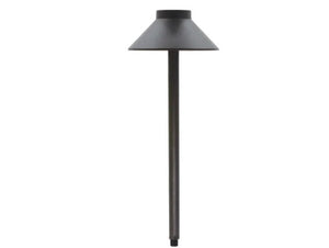 Bronze Aluminum Path Light, Flat Top Dome Hat, 4 Watts, 10-15V, 210 Lumens, 3000K