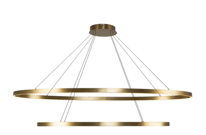 Kuzco CH79253-BG Ovale 2 Layer Brushed Gold LED Chandelier - Atlantic Lighting