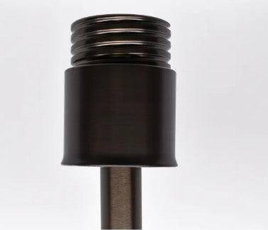 Lumien A6B1-8W-30K-A Brass Path Light Module with 18" Riser, 8W, 3000K, Adjustable Beam Spread, Antique Finish - w/ LAP-002 - Atlantic Lighting