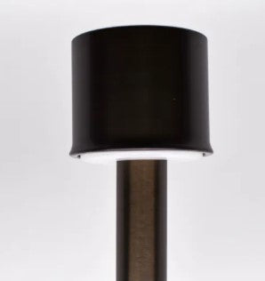 Lumien A6B1-8W-30K-A Brass Path Light Module with 18" Riser, 8W, 3000K, Adjustable Beam Spread, Antique Finish - w/ LAP-002 - Atlantic Lighting