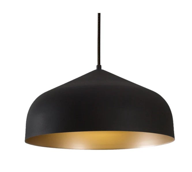 Kuzco 49117-BK/GD Helena 17-in Black/Gold 1 Light Pendant - Atlantic Lighting