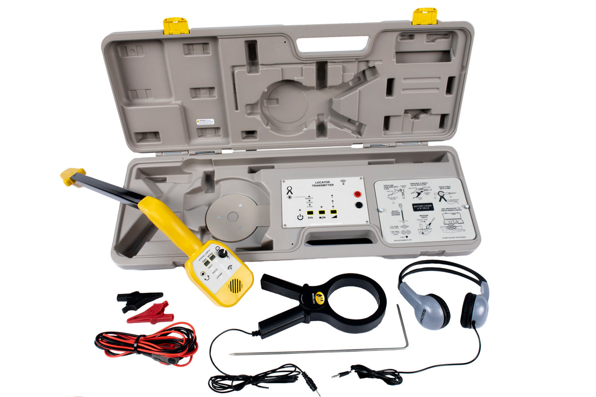 Armada Technologies PRO881 underground wire and valve locator kit with receiver, transmitter case and IC4 inductive clamp