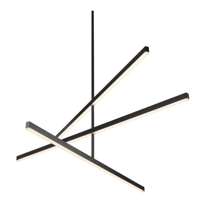Kuzco CH10356-BK Vega 56-in Black LED Chandeliers - Atlantic Lighting