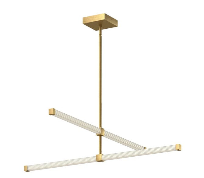 Kuzco CH23532-BG Blade 32-in Brushed Gold LED Chandeliers - Atlantic Lighting