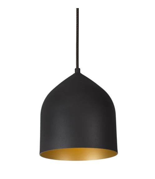 Kuzco 49108-BK/GD Helena 8-in Black/Gold 1 Light Pendant - Atlantic Lighting
