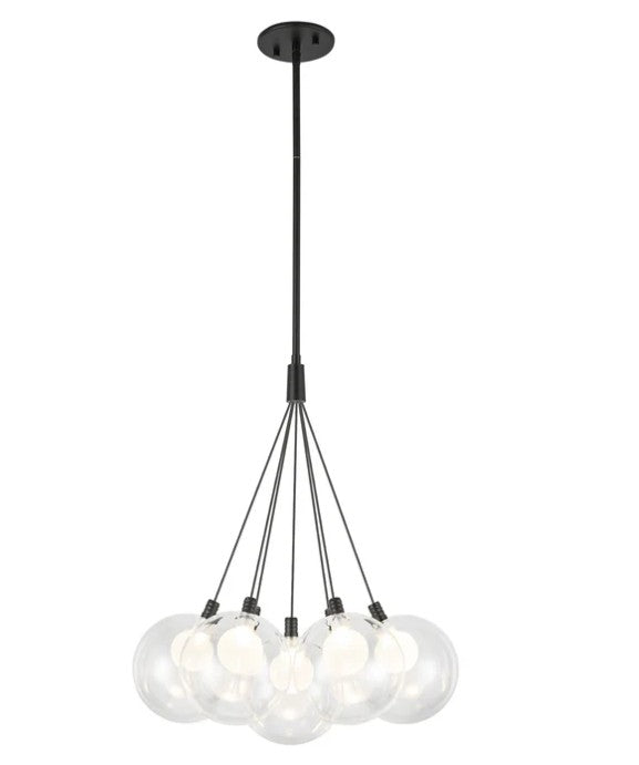 Kuzco CH3117-BK Bolla 16-in Black LED Chandelier - Atlantic Lighting