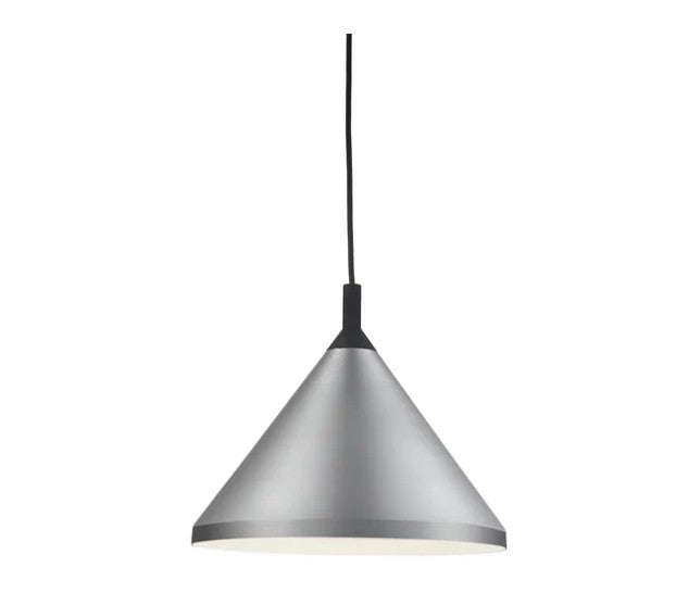 Kuzco 492814-BN/BK Dorothy 14-in Brushed Nickel With Black Detail 1 Light Pendant - Atlantic Lighting