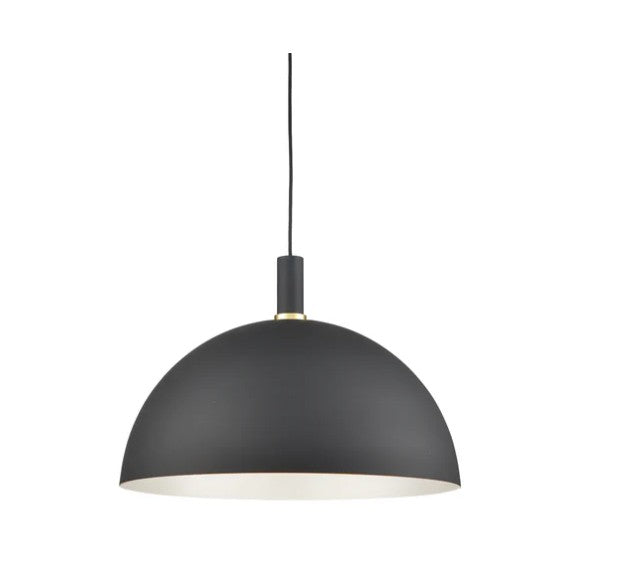 Kuzco 492324-BK/GD Archibald 24-in Black With Gold Detail 1 Light Pendant - Atlantic Lighting