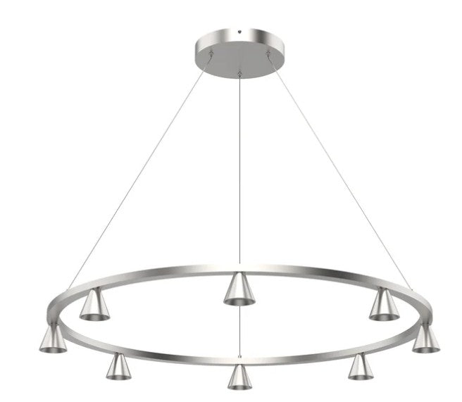 Kuzco CH19933-BN Dune 33-in Brushed Nickel LED Chandeliers - Atlantic Lighting