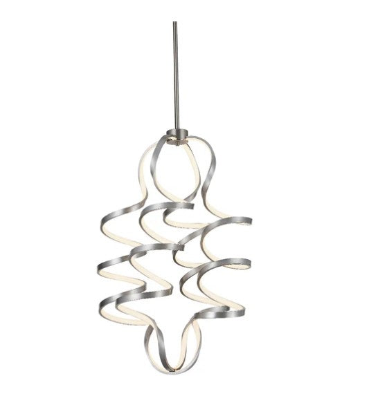 Kuzco CH93934-AS Synergy 34-in Antique Silver LED Chandeliers - Atlantic Lighting