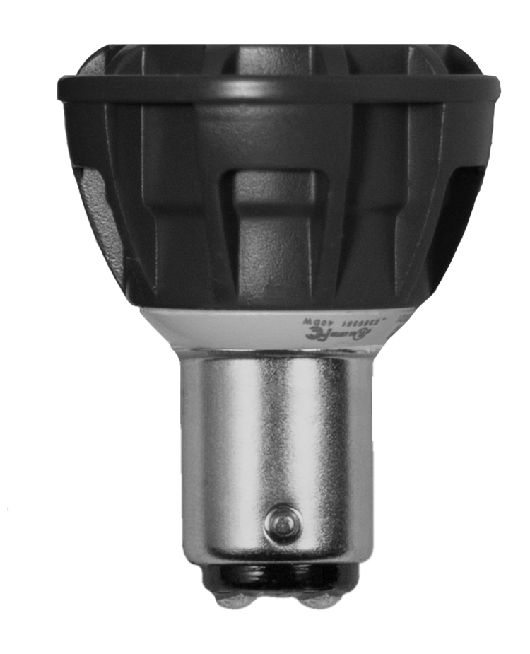 Brilliance AR11 LED lamp detail view of the bayonet base