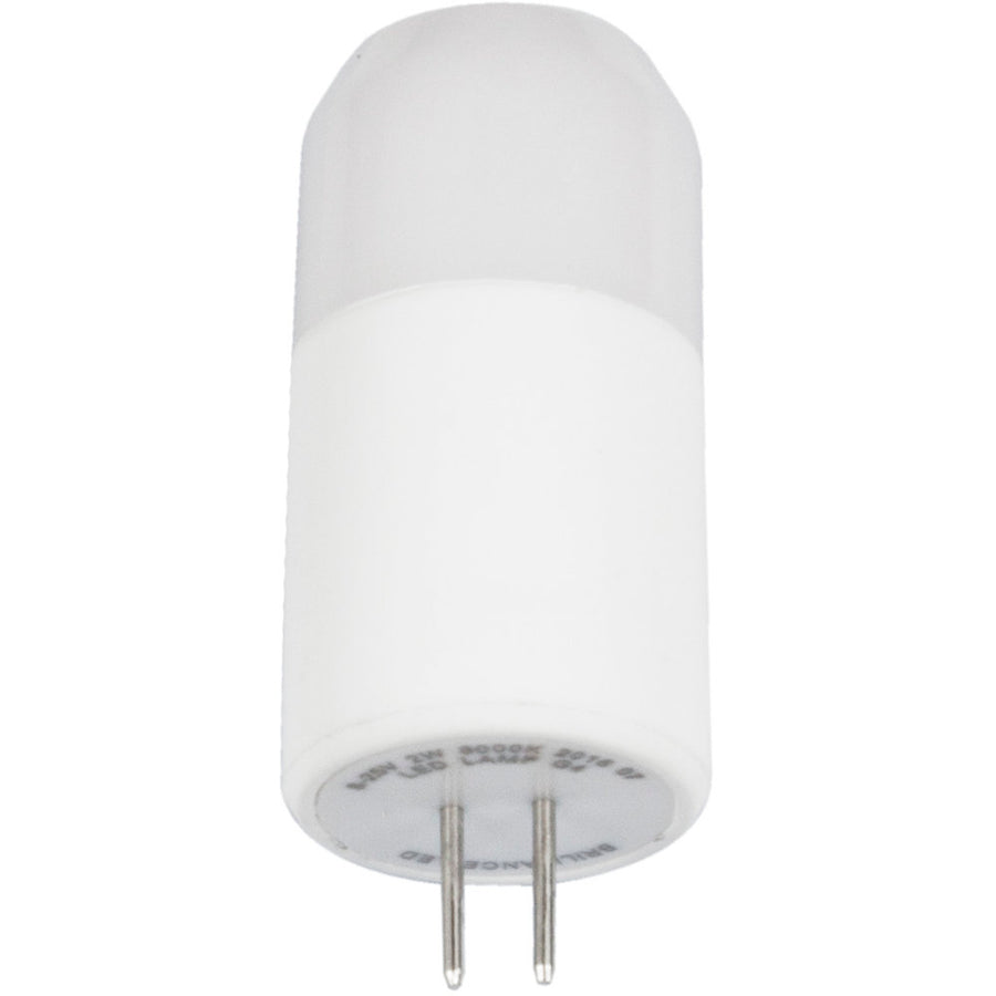 Brilliance Beacon G4 LED lamp bottom view showing the bi-pin base